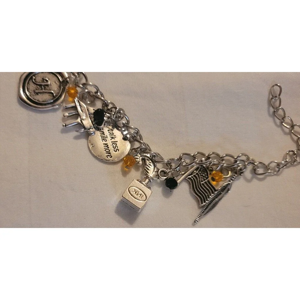 HAMILTON Themed Adjustable Dangle Charm Bracelet